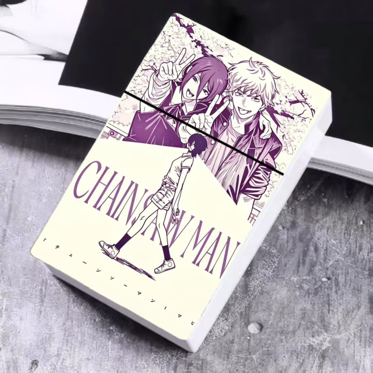 The Japanese comic Chainsaw Man peripheral card box can be used to hold thick cigarette boxes, electric wave Chitarese cigarette boxes, and automatically pops up when pressed.