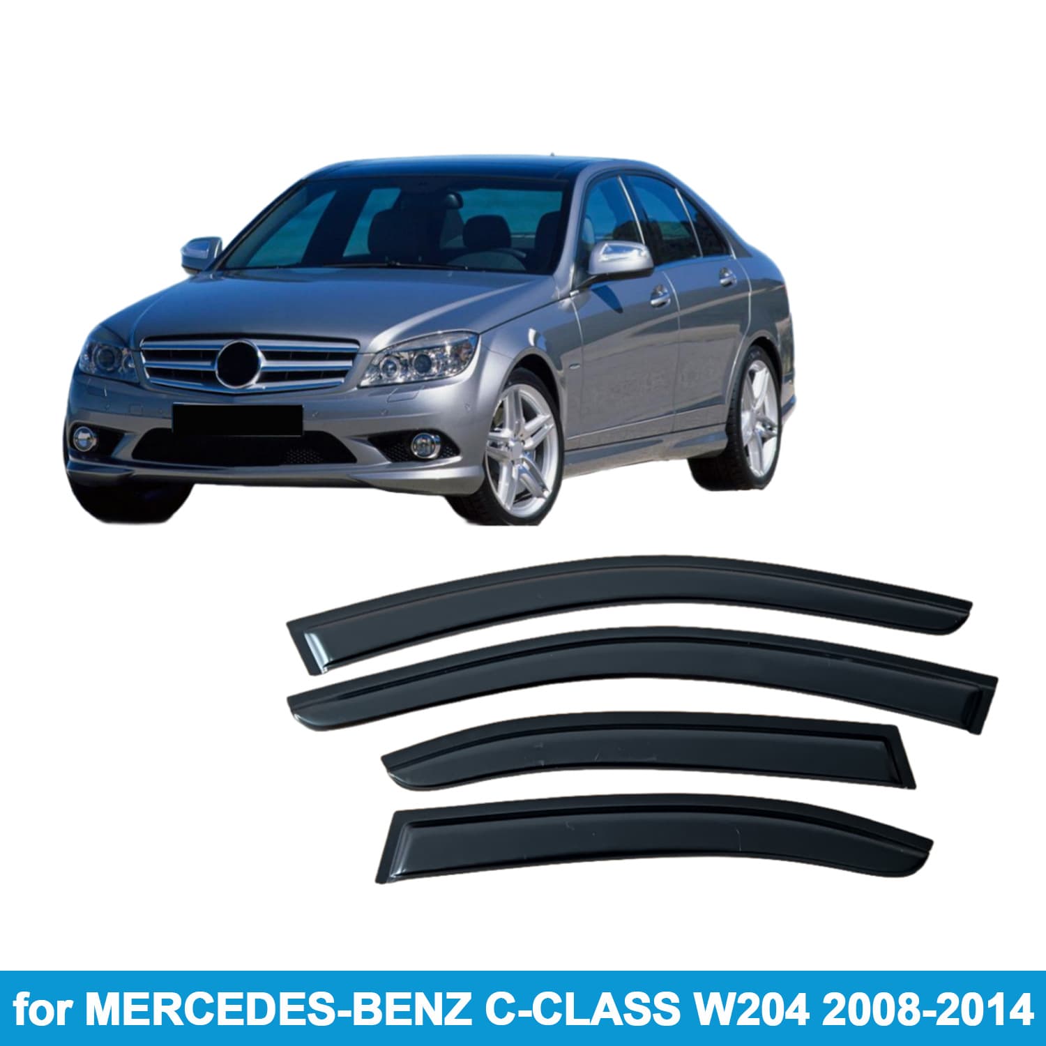 Suitable for Mercedes-Benz MERCEDES-BENZ C-Class W204 2008-2014 rain or shine side window deflector