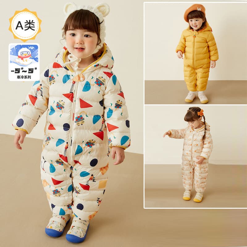 Wholesale Children's Clothing Infant Down Jumpsuit, Autumn/Winter New Stylish Lightweight Outerwear