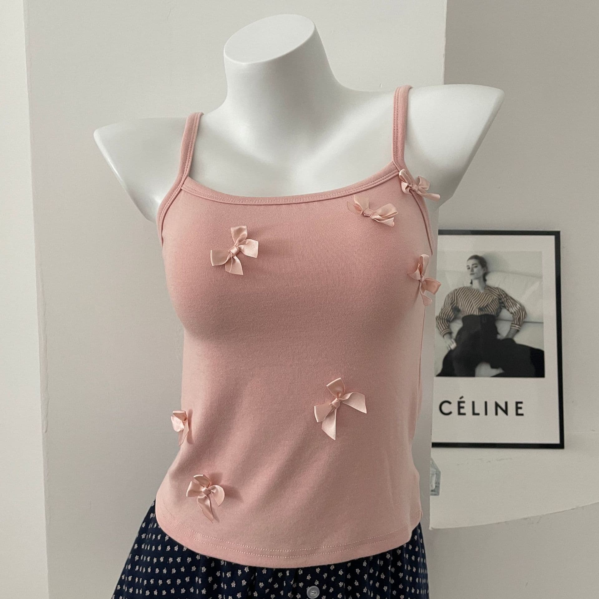 Brandy BM American Girl's Bow Camisole Short Women's Spring and Summer Fashion Slim-fit All-match Top
