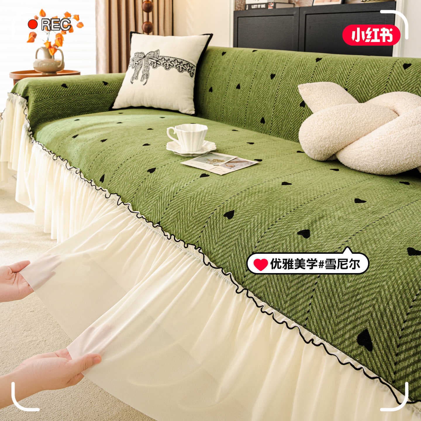 Chenille Skirt Sofa Cover 2026 New Anti-Slip Cushion Cover Full Wrap Sofa Throw Blanket