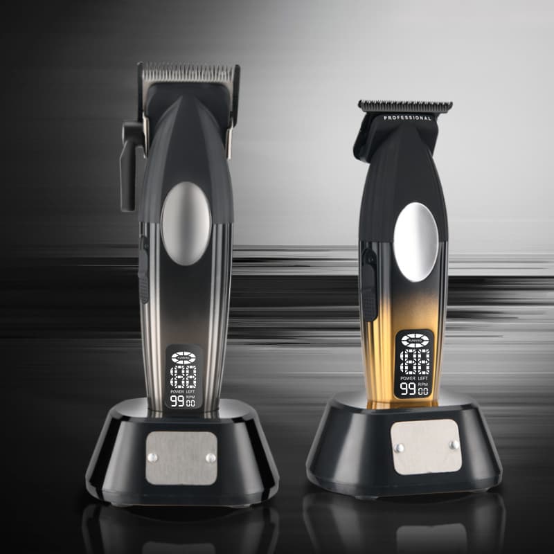 New Cross-Border Digital Display Smart Base High-Speed Hair Clipper Set Motor Letter Machine High-Power Electric Trimmer