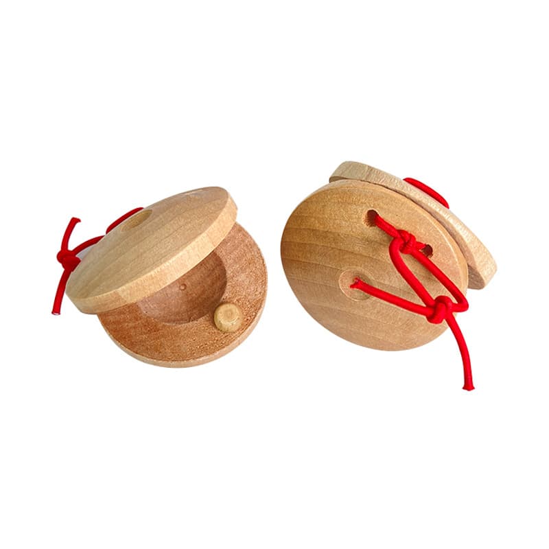 Manufacturer Wooden Castanets Orff Instrument, Waltz Board, Natural Wood Castanets, Wooden Castanets