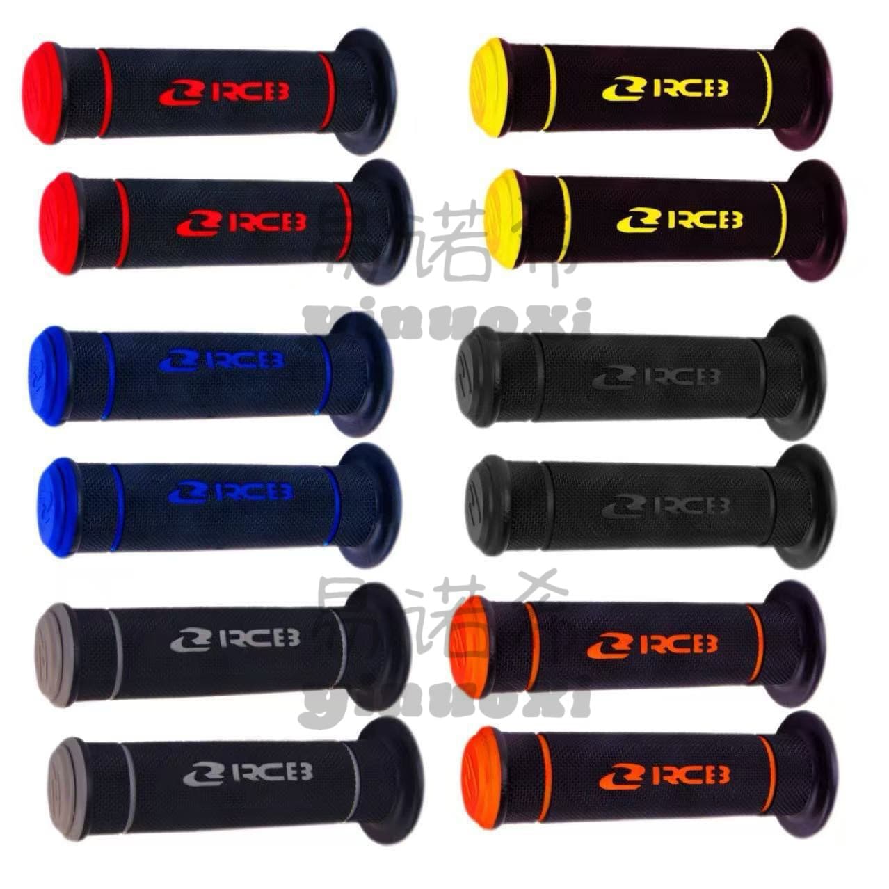 Motorcycle Handlebar Grip, Universal RCB Anti-Slip Rubber Handlebar Grip for Motorcycle Modification