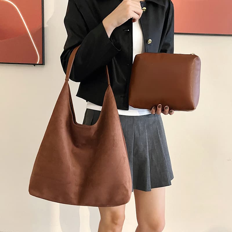 Cross-border High-end Retro Tote Bag for Women 2025 New Trendy Mother-Daughter Bag Casual Large Capacity Shoulder Commute Bag