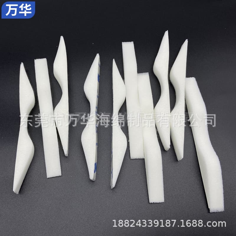 Self-adhesive sponge nose bridge strip for KN95 masks. Soft and breathable sponge nose bridge strip.