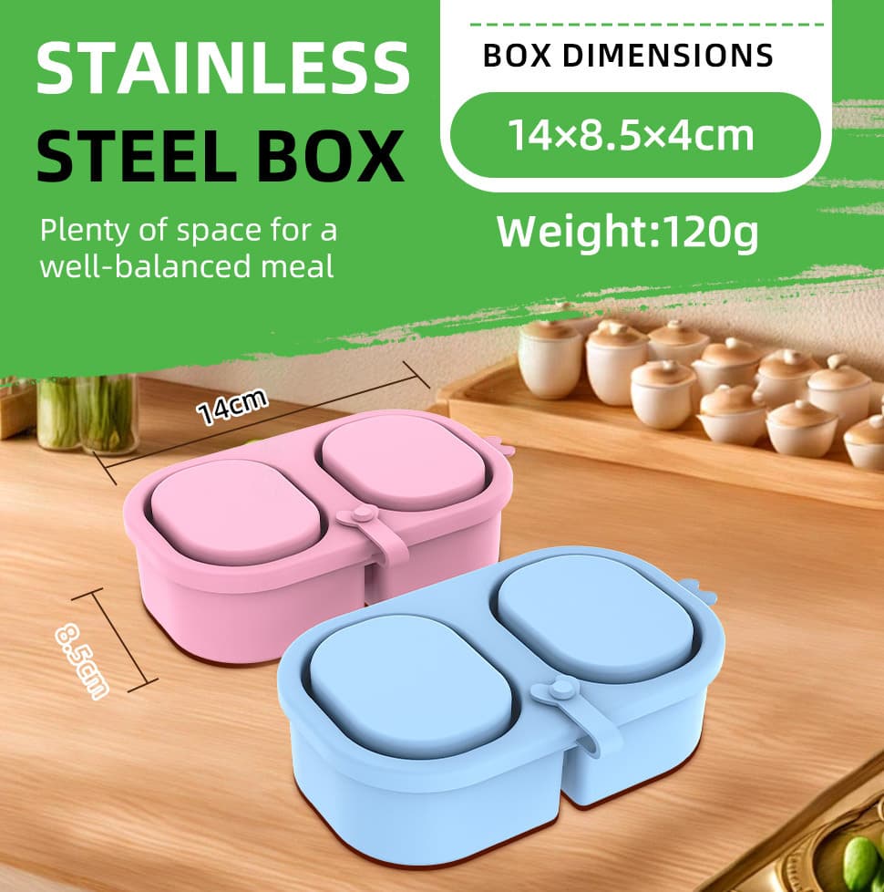 Fast Food Bento Box Silicone Lunch Box Single Compartment Multi Compartment Sauce Container Double Compartment Fast Food Lunch Box