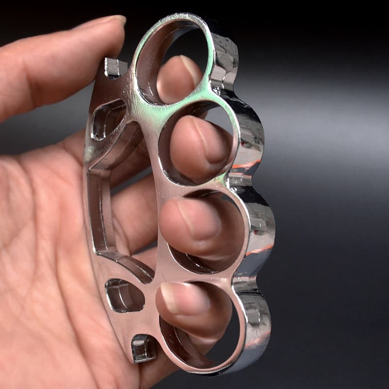 Medium Thick Round Knuckle Duster Travel Hand Ring Buckle Car Accessory