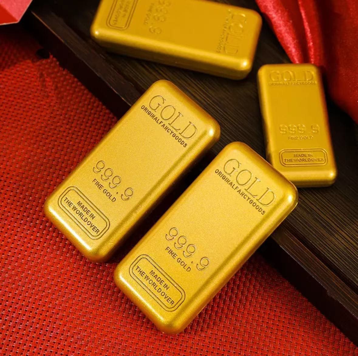 Imitation Gold Ingot Solid Sand Silver Ingot Baby Basin Eight Treasures Luo Pendant Living Room Decoration Housewarming Gift Feng Shui Ornament