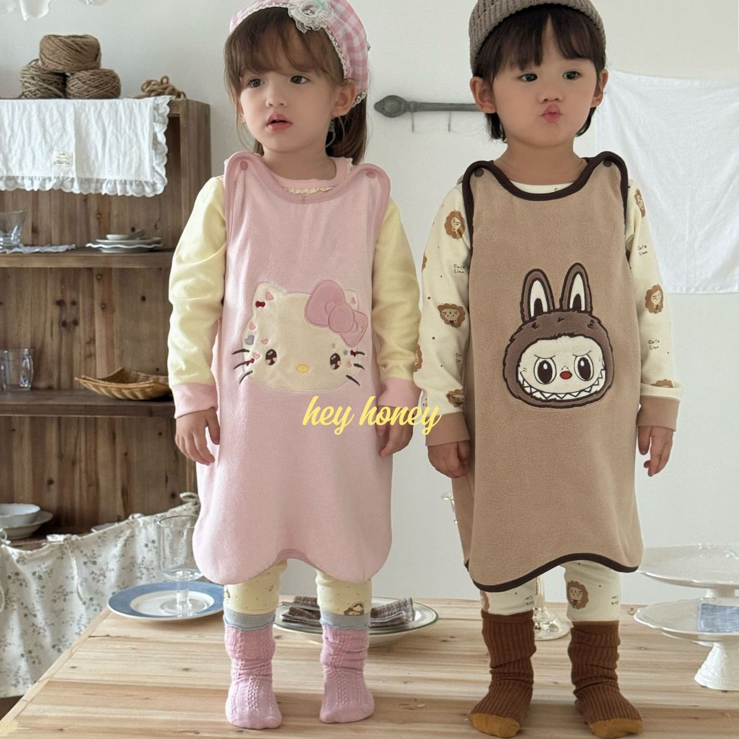 Big Small Roll 25 Hey Sweetie Autumn/Winter New Style Children's Sleeveless Sleepsack Baby Vest-Style Sleepsack Romper Loungewear