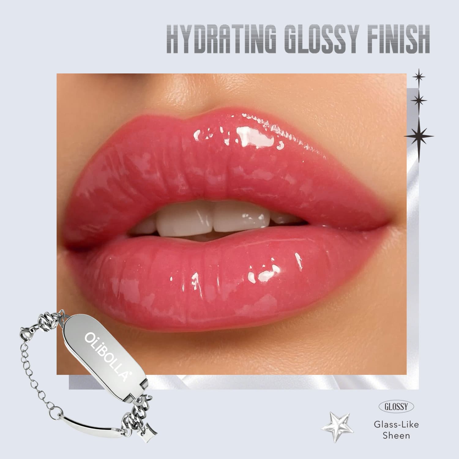 OLIBOLLA Creative Bracelet Lip Gloss Mini Portable 2-in-1 Lipstick Palette Moisturizing Mirror Finish Cross-Border Bestseller