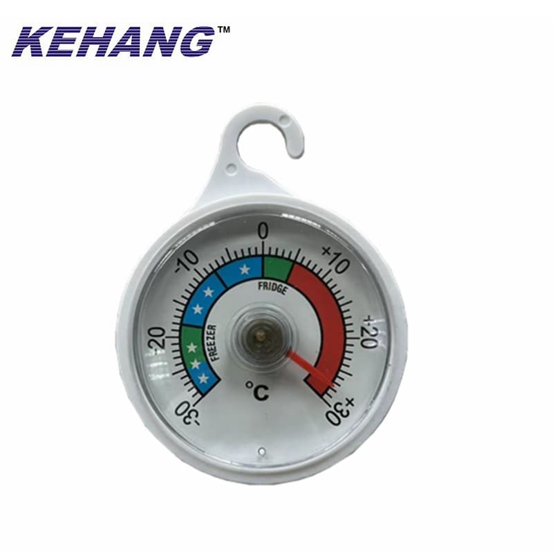 Plastic Circular Refrigerator Thermometer Double Metal Thermometer for Refrigerator And Freezer Cooling Temperature Measurement