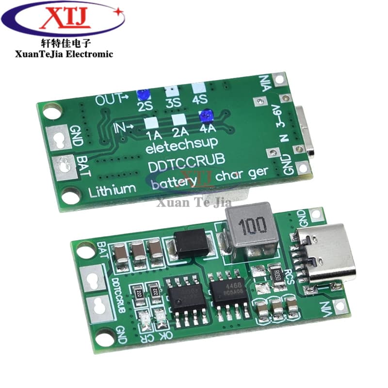 2S/3S/4S 1-4A Boost Module Lithium Polymer Li-ion Battery Charging Module 3V-6V