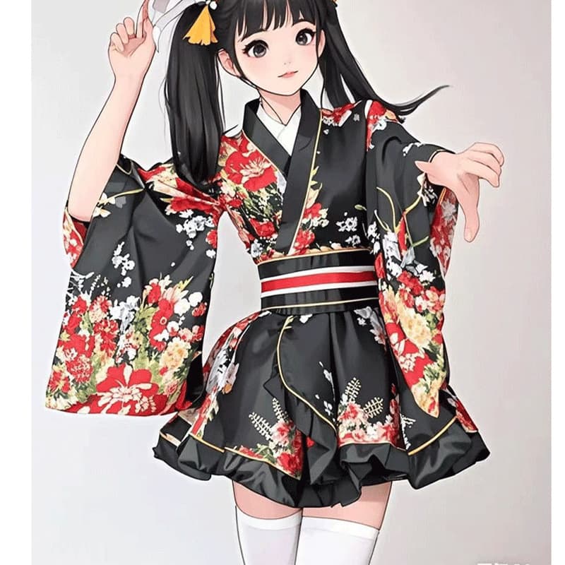 Cross-border Japanese Kimono Formal Yukata Robe Cos Anime Performance Photography Improved Traditional Ball Home Clothing