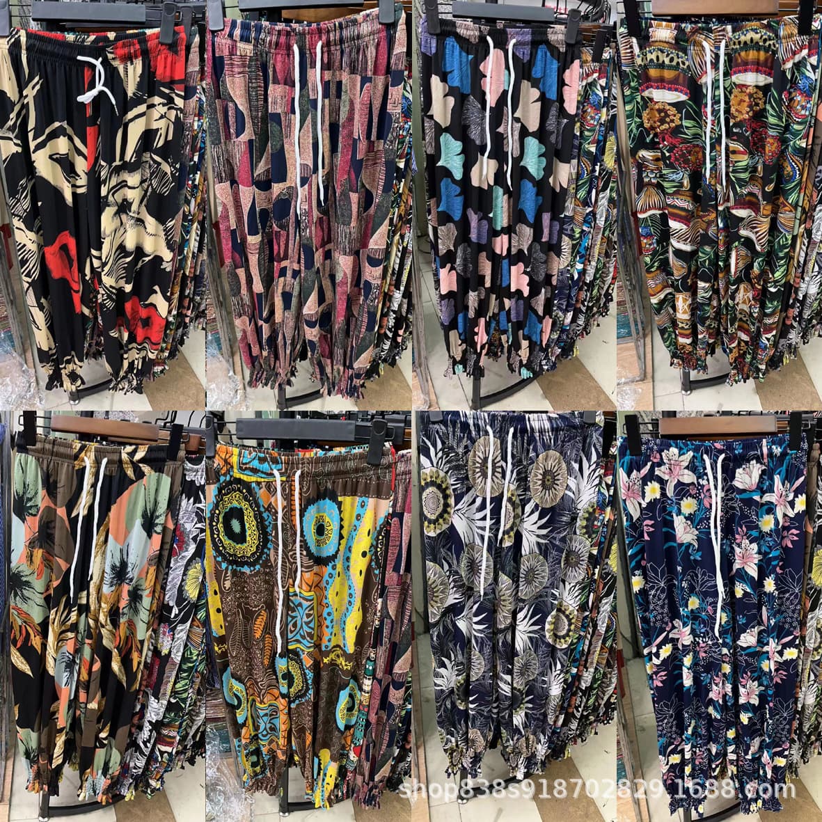 Street stall mother-style ice and snow silk trousers are in stock in large quantities and are easy to sell and cheap for middle-aged and elderly people, shipped in one piece 5