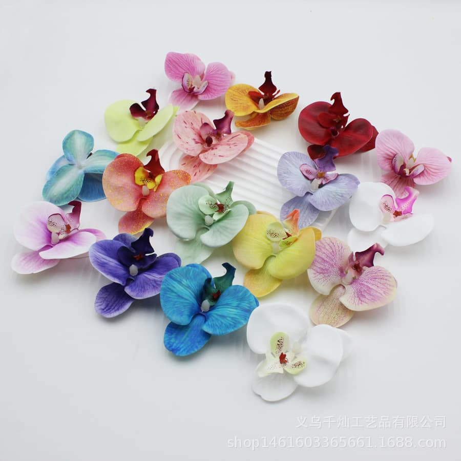 Simulated new 3D printed phalaenopsis headdress flower head fake flower diy handmade hat flower clothing accessories flower material