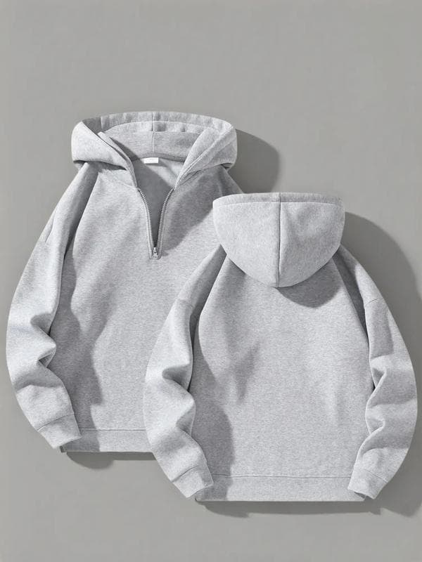M 18527 Casual Zip Hoodie Loose Fit Street Style