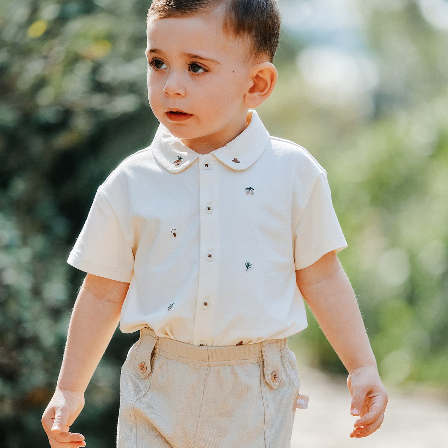 muaqiaqia Kids Short Sleeve Shirt Summer Baby White Shirt 2026 Children's Clothing Nordic Style Boys Girls Top