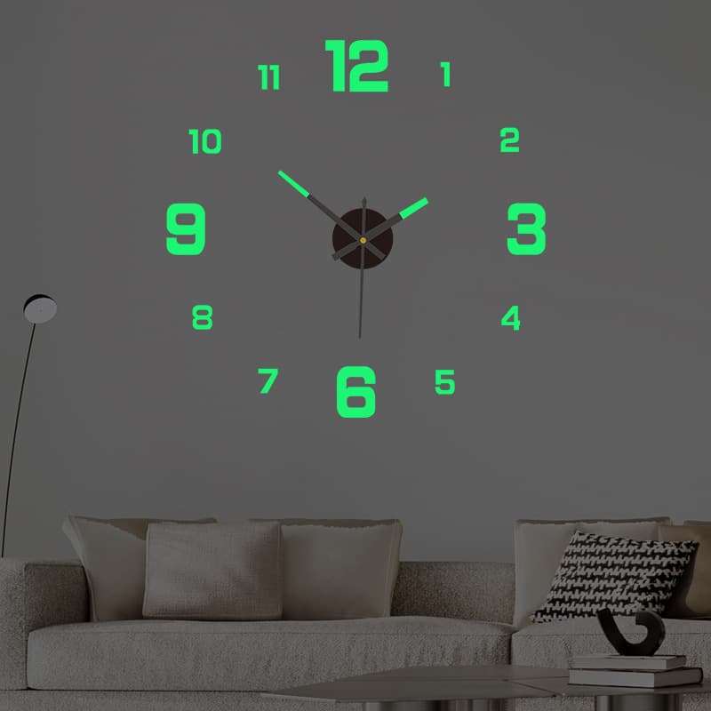 Home Decor Wall Clocks/Wall Stickers/Wall Decals - Vintage Style Floral Pattern Clocks - Ideal for Living Room Bedroom
