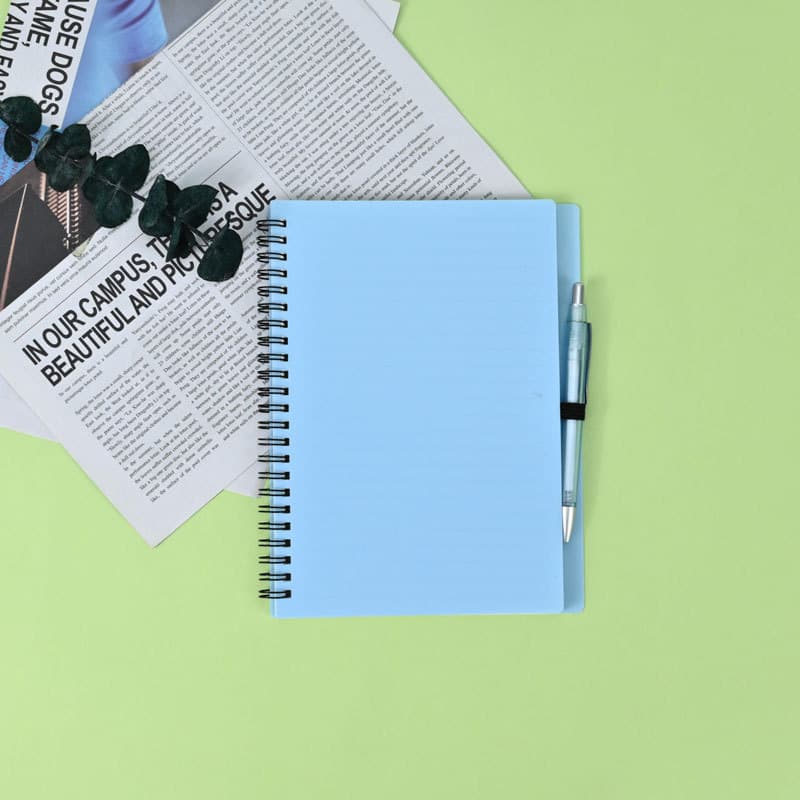 A6 Simple Colorful Student Notebook with Pen Loop, A5 Softcover Lined Loose-Leaf Notebook in Stock