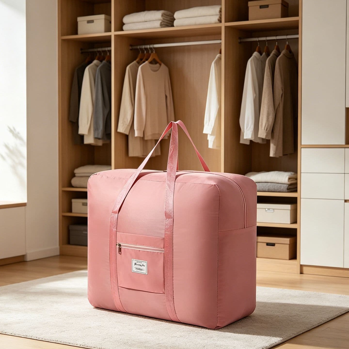 Travel luggage clothing storage bag foldable portable clothing quilt storage bag waterproof travel storage bag