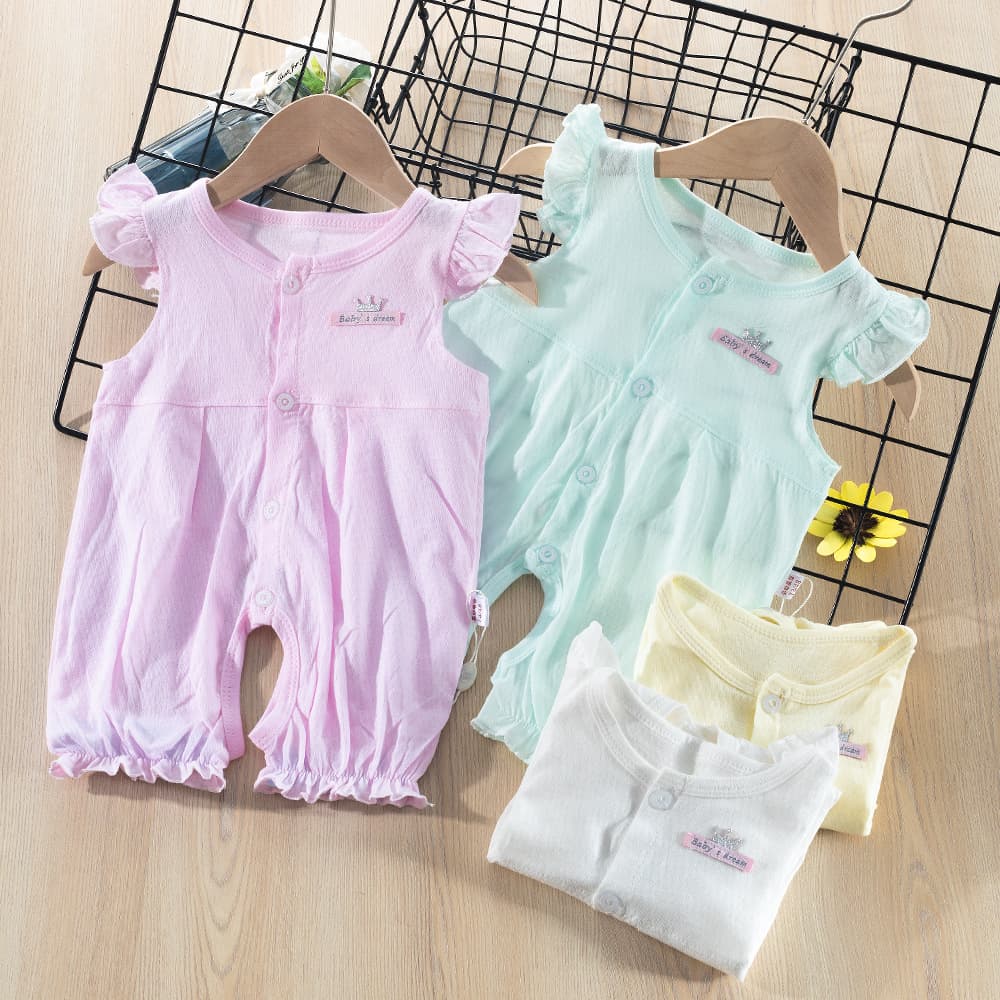 Baby Romper Summer Thin Princess Short Sleeve Bodysuit Cute Newborn Outfit