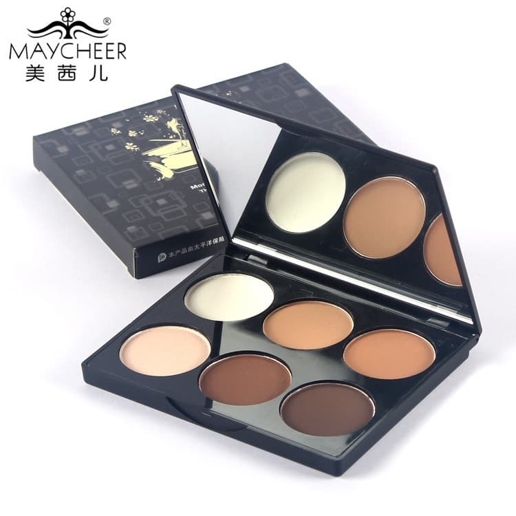 MAYCHEER Contour & Highlight 6-Color Face Powder Palette with Highlighter and Shadow, Factory Direct Wholesale