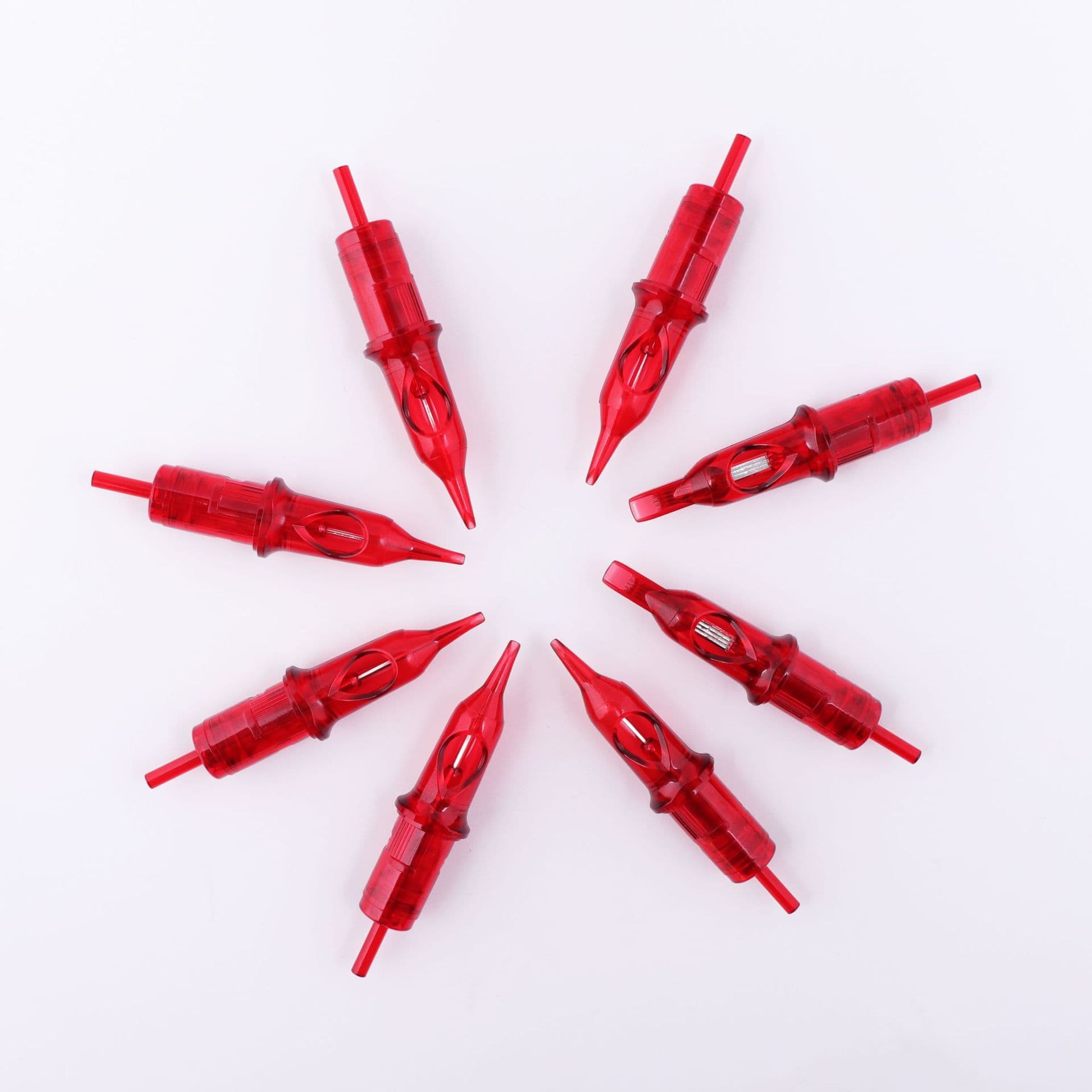 QUATAT Tattoo Eyebrow Embroidery Tattoo Pen Short Needle Red Tattoo Integrated Needle 20-Pack