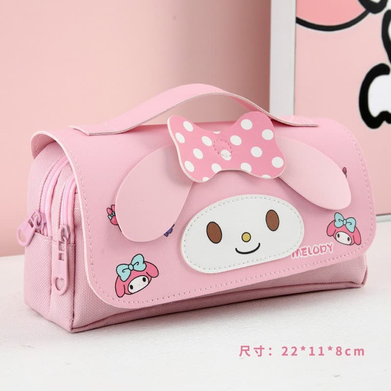 New Cross-border Sanrio Kuromi My Melody Pochacco Large Capacity Pencil Case Student Cartoon Storage Pen Bag