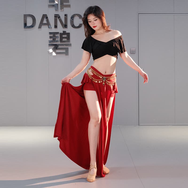 Modal Belly Dance Costume Practice Wear Sexy Long Dress Plus Size Performance Dance Set New for Beginners