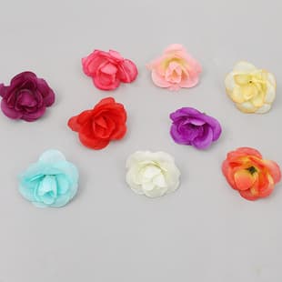 Artificial Rose Flower Head Fake Silk Flowers DIY Materials Wedding Floral Hoop Table Decoration Accessories