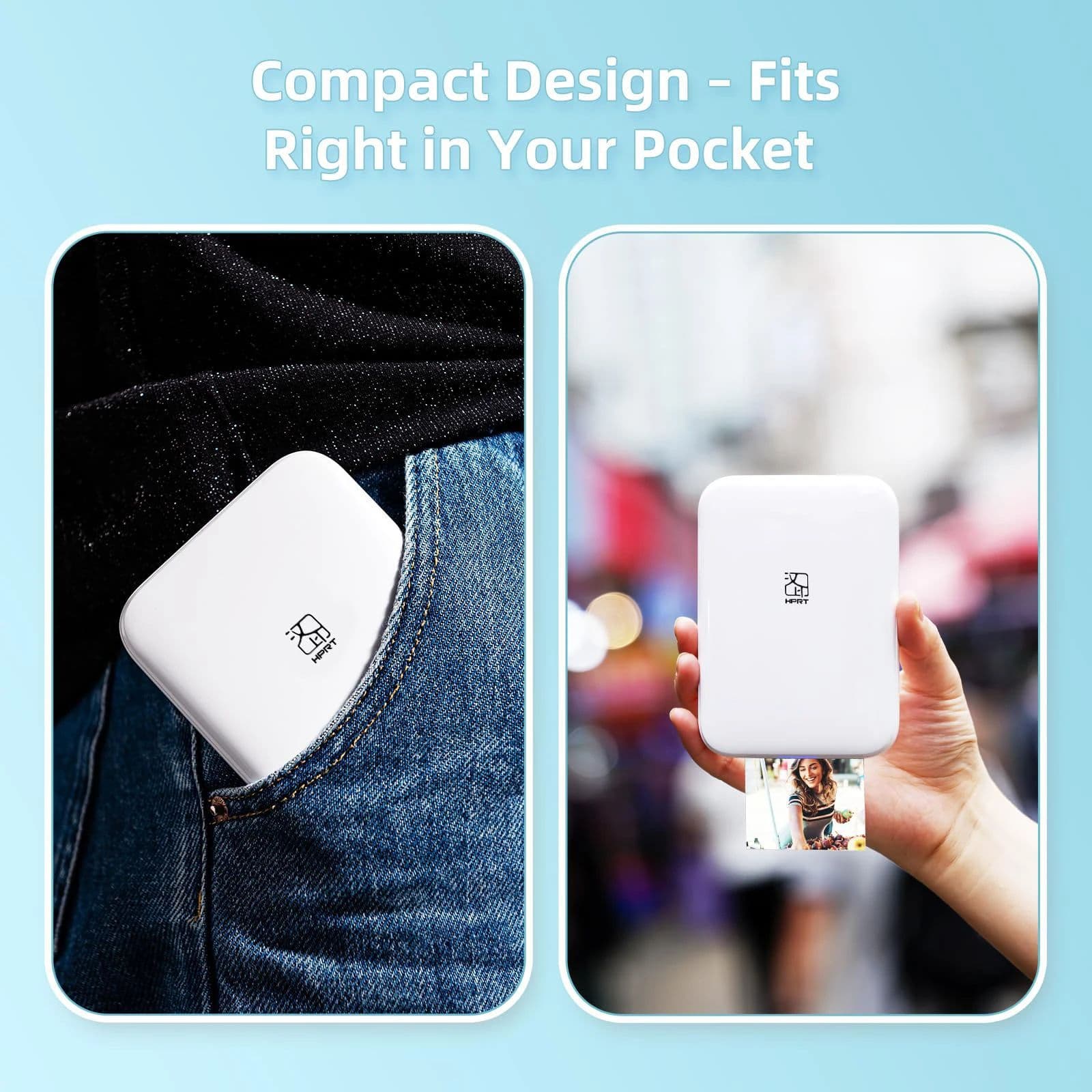 Cross-border English Version HPRT MT53 Photo Printer Mini 3-Inch Portable Mobile ID Photo Printer