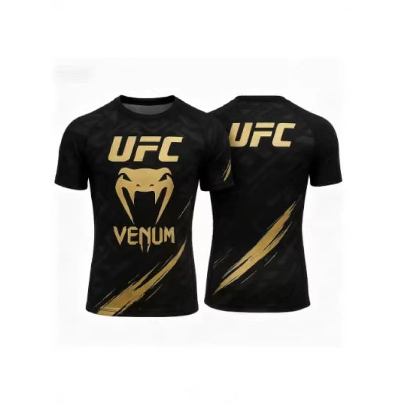 Cross-border new hot-selling UFC boxing match 3D printed T-shirts for men and women casual breathable oversized quick-drying short-sleeved tops