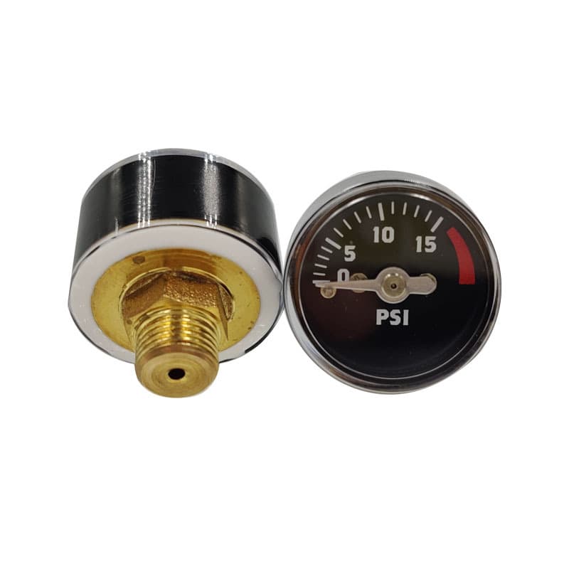 Beco 15psi Mini Pressure Gauge 25mm Axial Pressure Gauge Mini Small Gauge Bourdon Tube Pressure Gauge