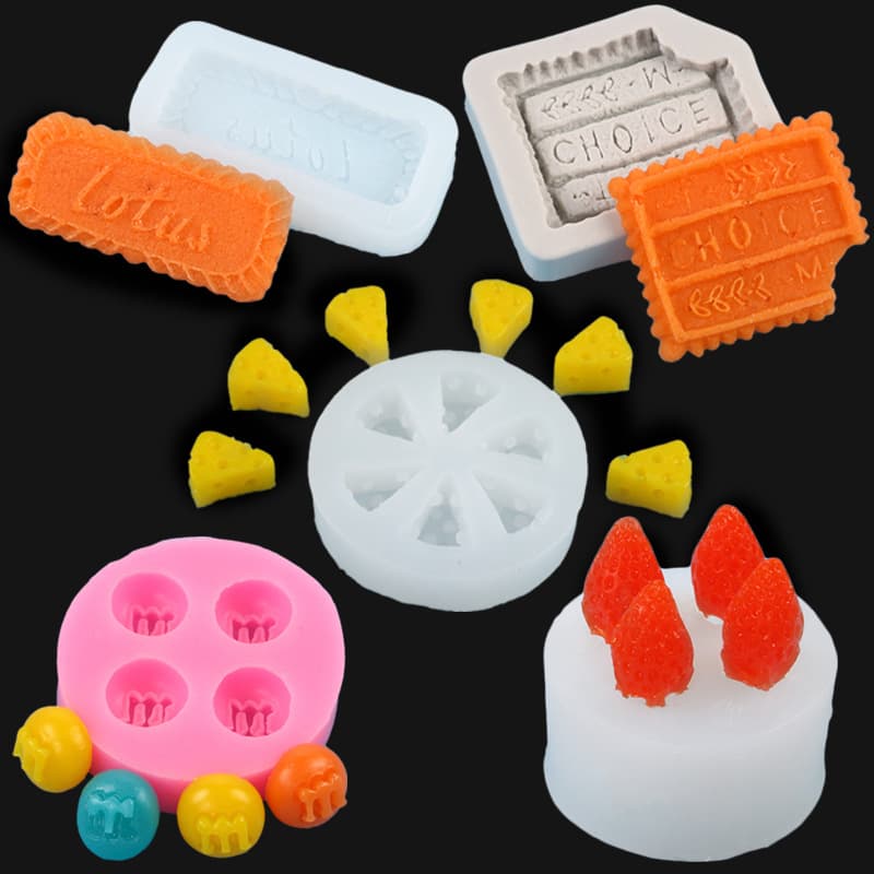 DIY Creative Small Cheese Candy Chocolate Baking Mold Biscuit Cheese Scented Candle Silicone Mold
