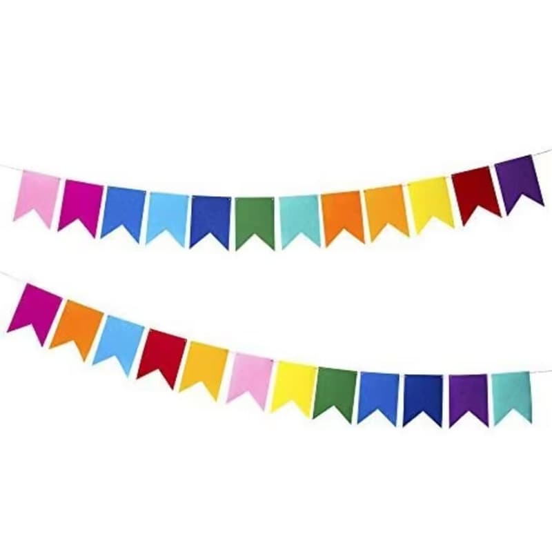 Colorful fishtail swallowtail flags, felt bunting banners, baby birthday party latte art, kindergarten Christmas decorations