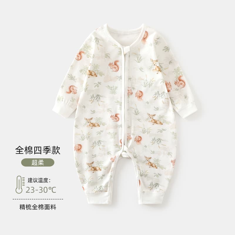 100% Cotton Baby Sleep Sack, Class A, All-Season Zipper, Newborn Anti-Kick Blanket, Baby Pajamas, Cotton Seamless Baby Sleep Sack