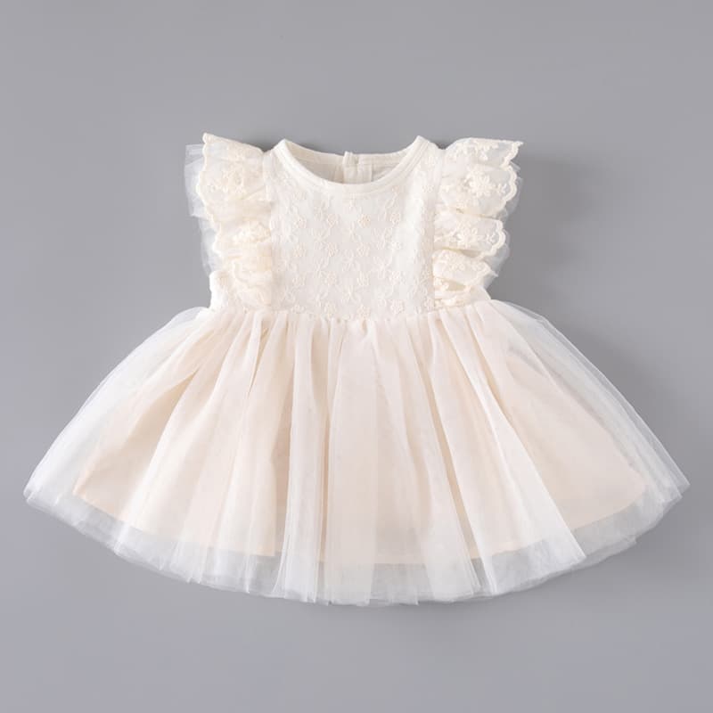 Girls Summer Dress New Style Fairy Newborn Gown Stylish Baby First Birthday Tulle Princess Dress