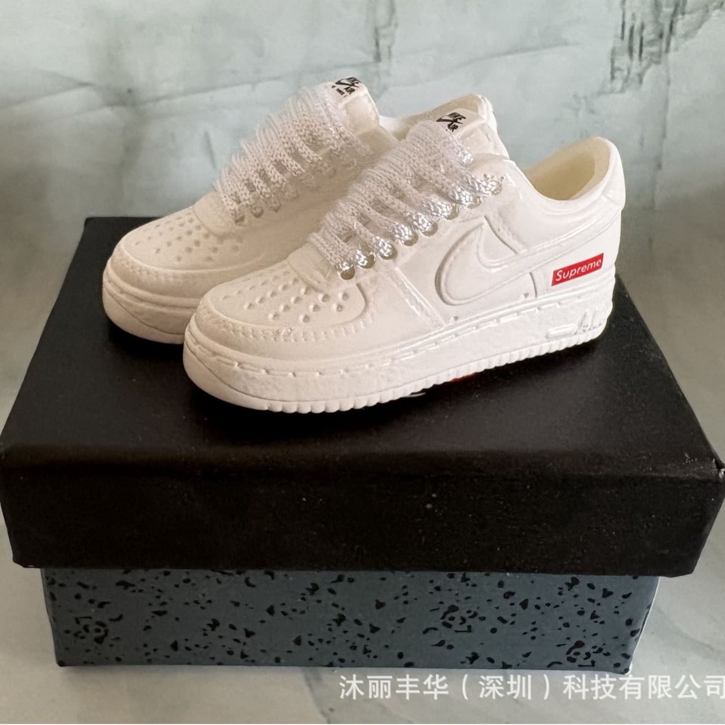 1/6 Air Force 1 Shoe Model 3D Low-Top AF Keychain Handmade String Keychain Backpack Keychain Decoration