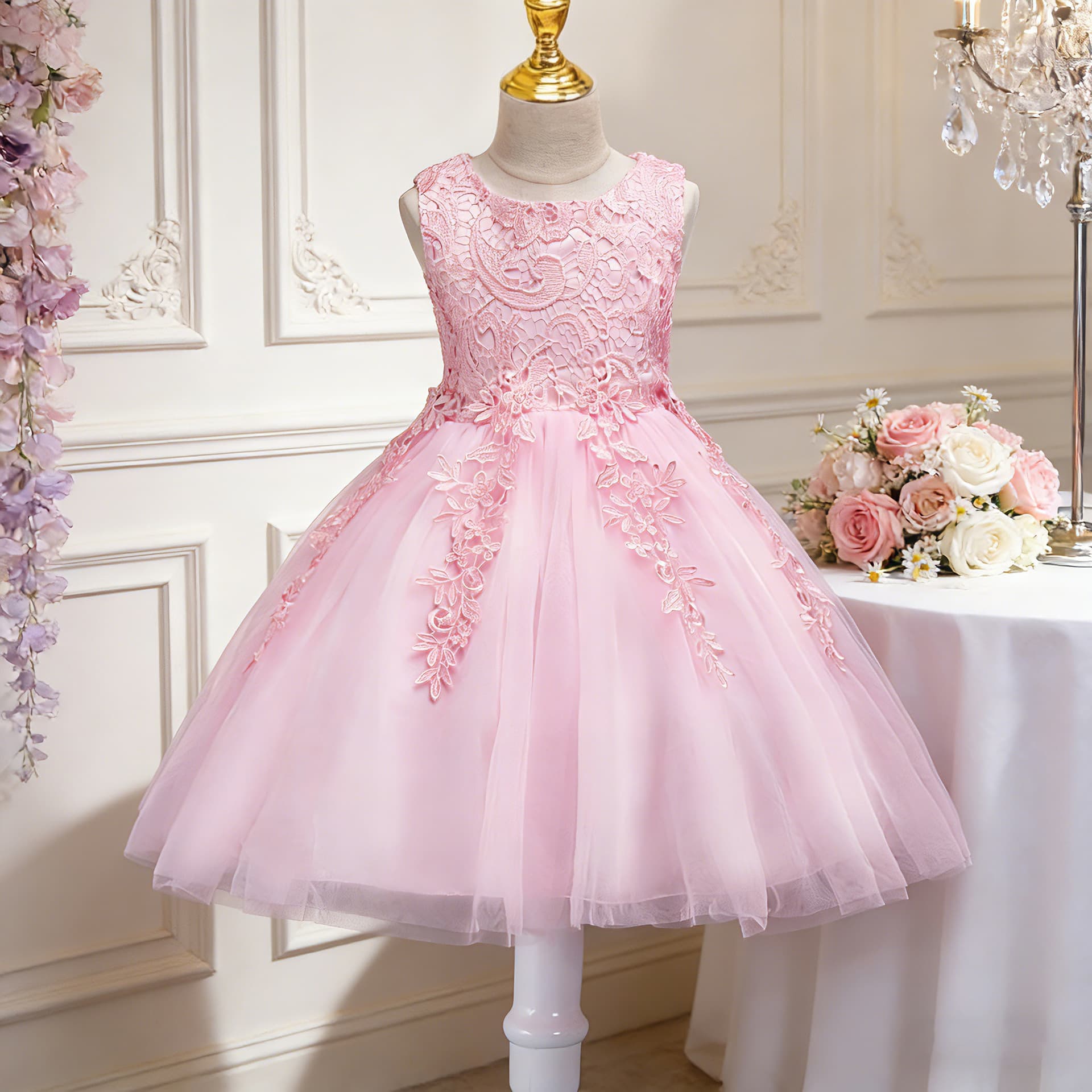 Amazon Children's Princess Dress for Girls, Medium and Large Kids' Gown, Wedding Flower Dress, In Stock