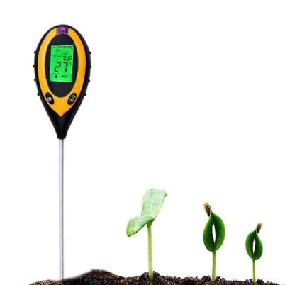 4-in-1 Soil Tester Electronic Soil Detector Soil pH Meter Light Meter Thermometer