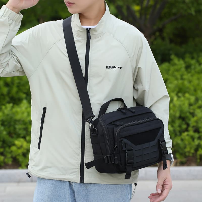 Cross-border 1000D Multi-functional Single Shoulder Bag Large Capacity Backpack Waterproof Crossbody Bag Camouflage Travel Work Tool Bag