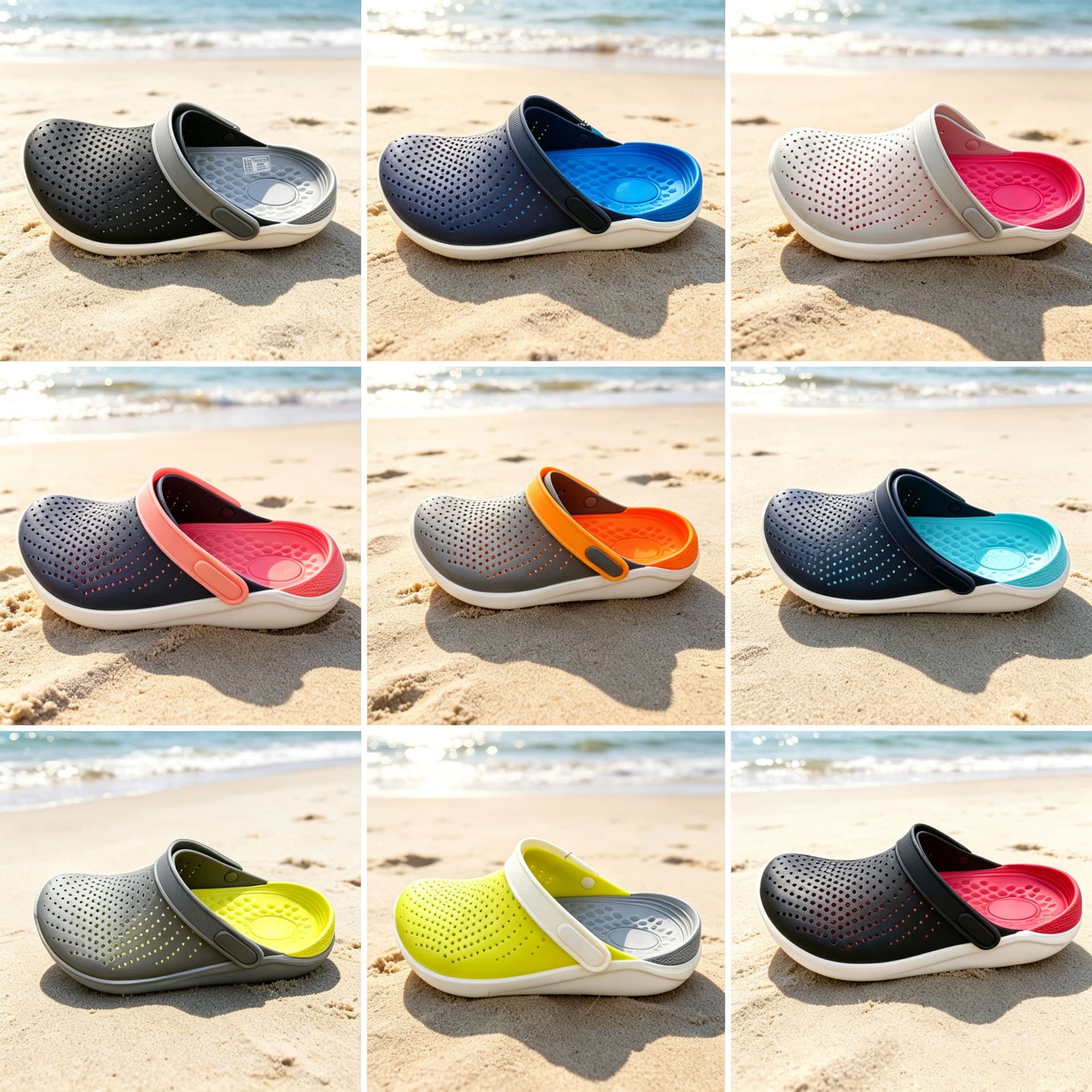 Cross Gen Crocs Casual Unisex Clogs Anti-Slip Outdoor Soft Sole Sandals Summer Couple Slippers