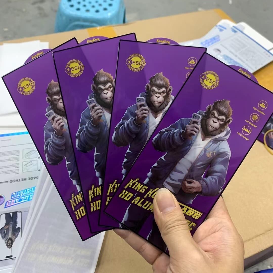NEW Purple Gorilla 0.4 Large Arc Anti-Static Tempered Glass Film M7 13 Mini, 14 Pro, 15 Screen Protector