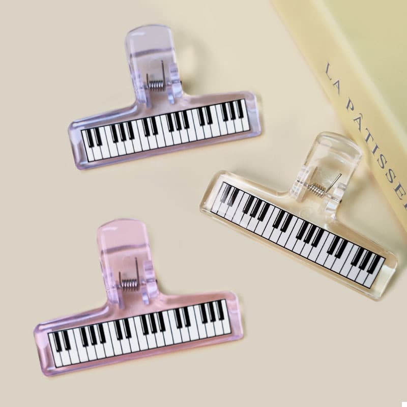 Transparent Clip Piano Acrylic Student Music Score Roll Holder High Appearance File Folder Piano Score Clip Stationery