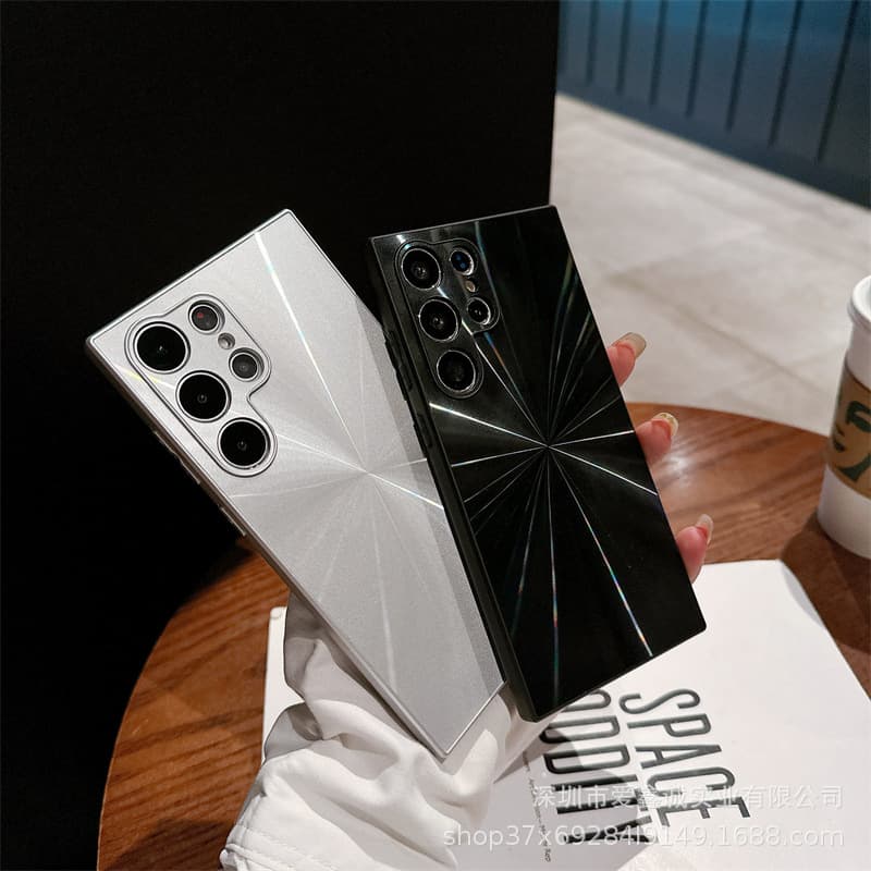 Laser Aurora CD Pattern Case for Samsung S24 Ultra, S23 New, S22 Lens Full Coverage Premium A54A