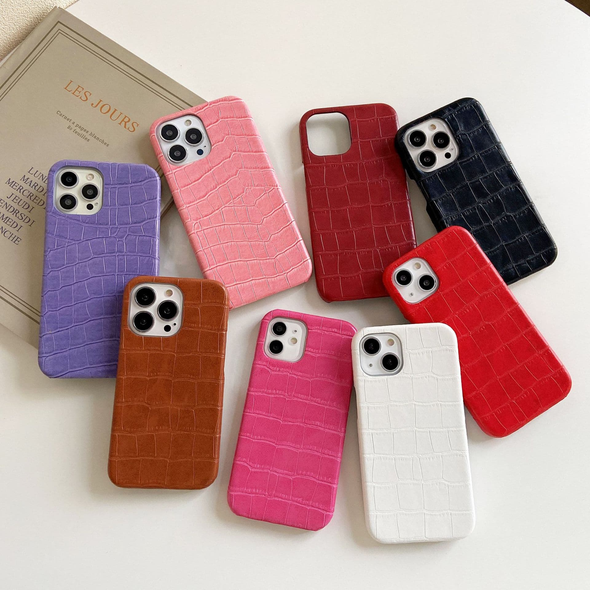 Crocodile pattern leather Apple 16promax 2 pack mobile phone case Foreign trade model 12 oil edge case suitable for 11/Xsmax