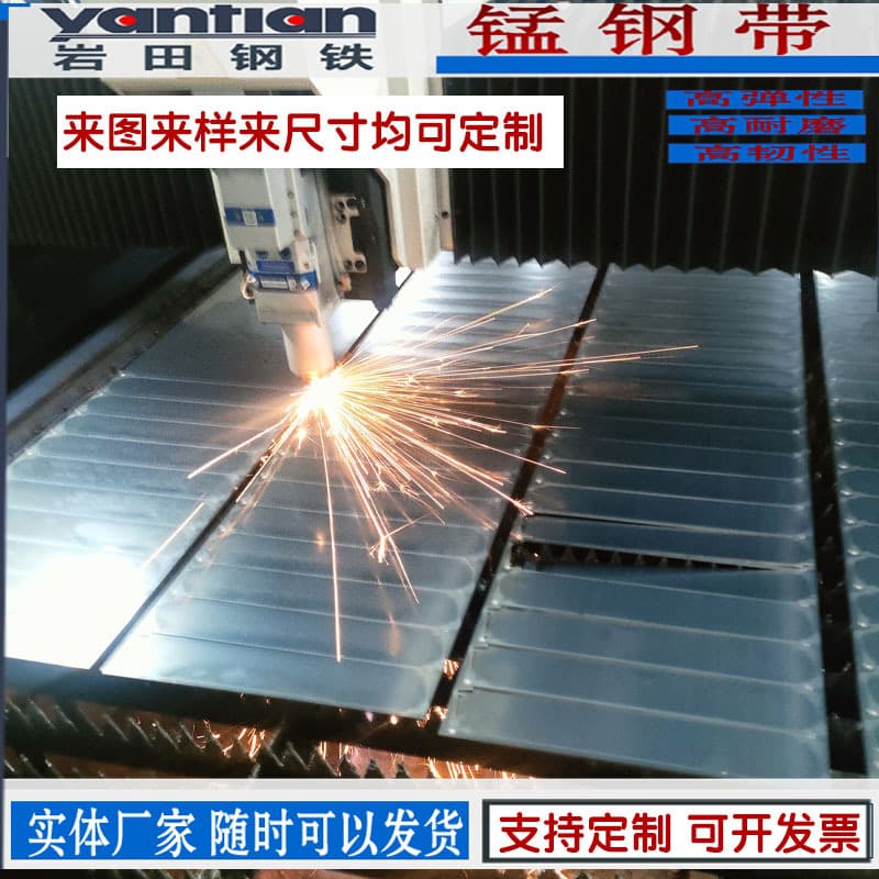 High Elasticity Manganese Steel Sheet Laser Cutting Custom Various Shapes, Drilling Steel Plate, Wear-Resistant, Good Flatness, Magnetic Steel
