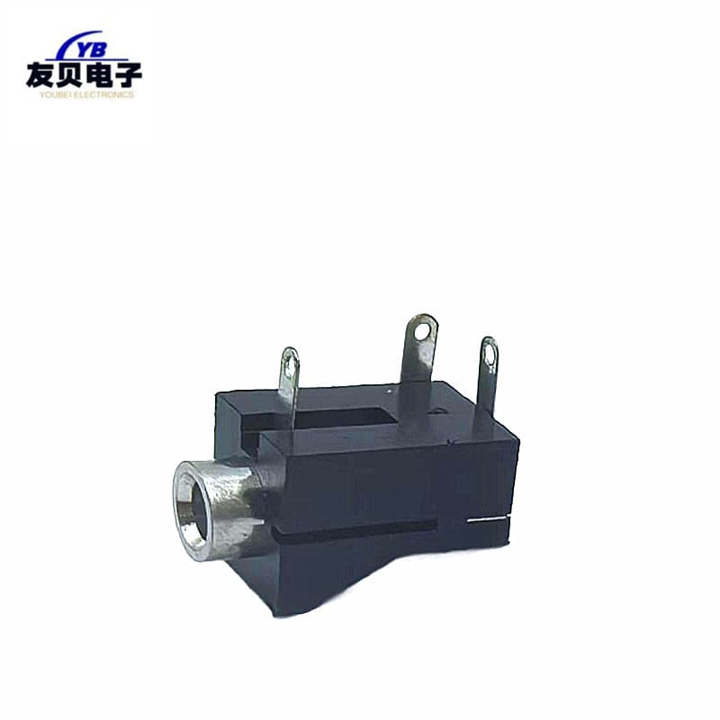 PJ-302 Headphone Socket Smooth Hole 3-Pin Monophonic 3.5mm Audio Power Female Socket Eco-Friendly Flame Retardant