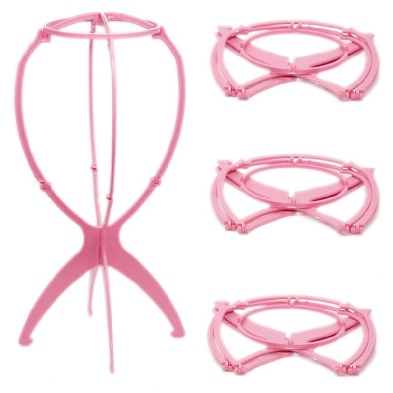 Foldable Wig Stand Plastic Factory Direct Supply Portable Foldable Wig Stand Wig Holder
